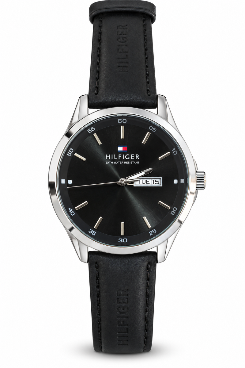 Tomy round watch black