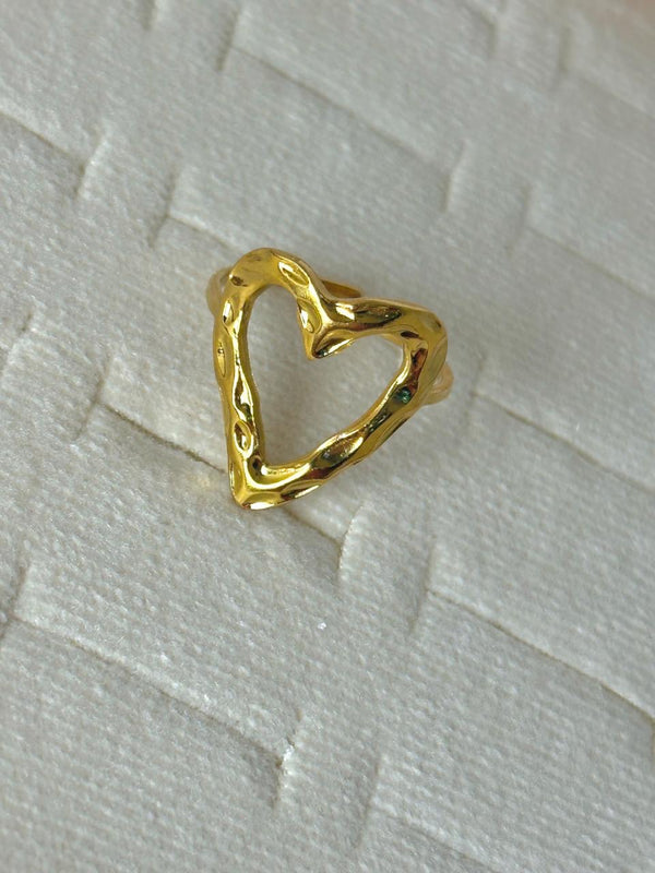 Melted Heart Ring