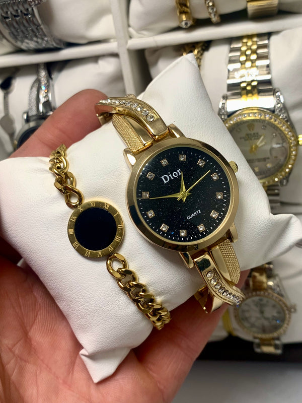 Dior in black with bracelet