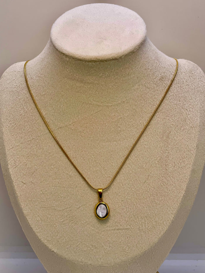 White stone Necklace