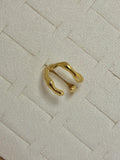Melted sea fork Ring