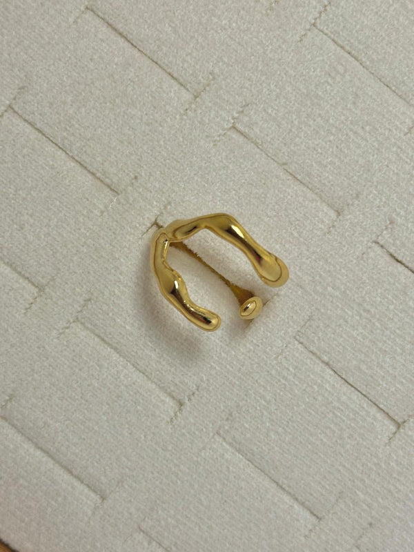 Melted sea fork Ring