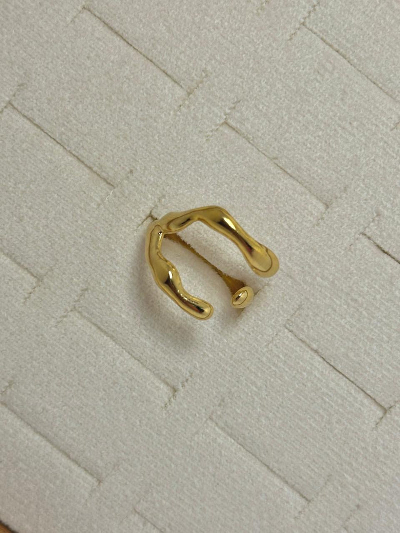 Melted sea fork Ring