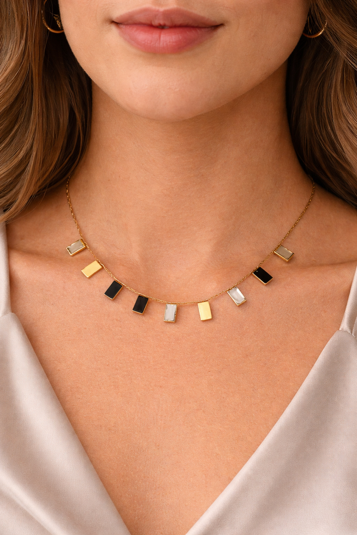 White black Necklace
