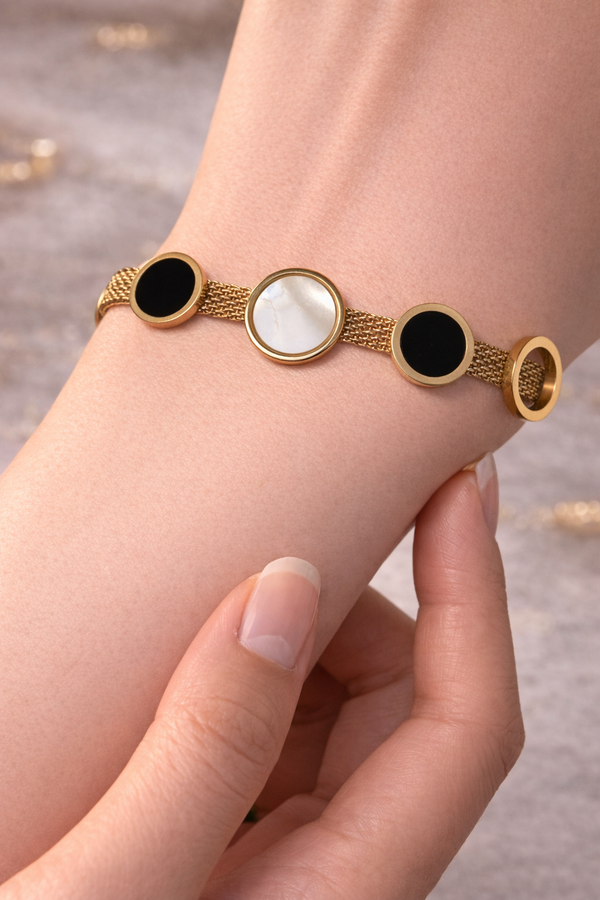 Black and white bracelet