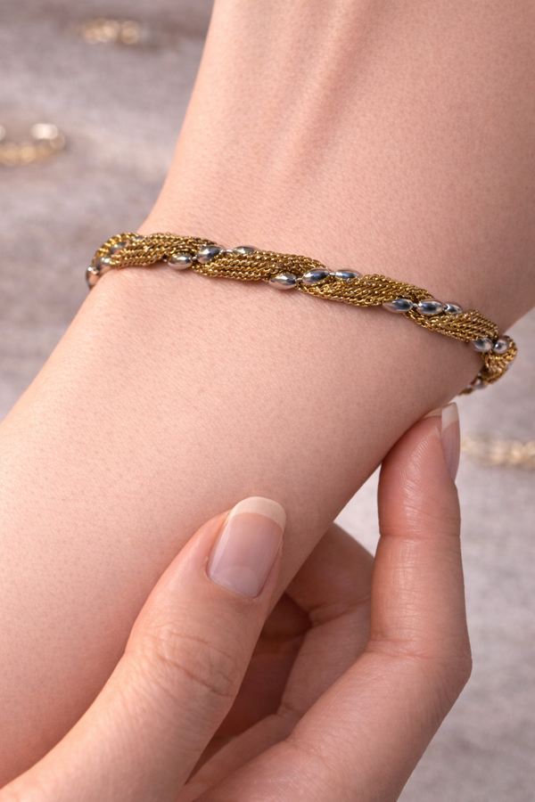 Bracelet circle mix with gold