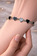Hearts in silver