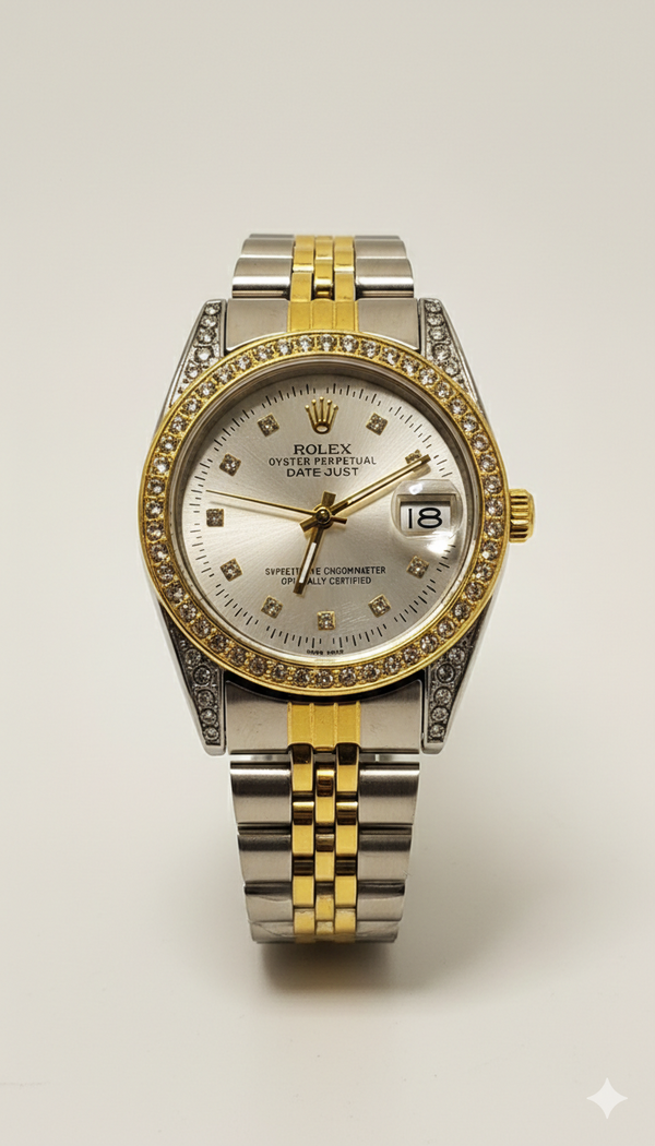 Rolex mix in white steel