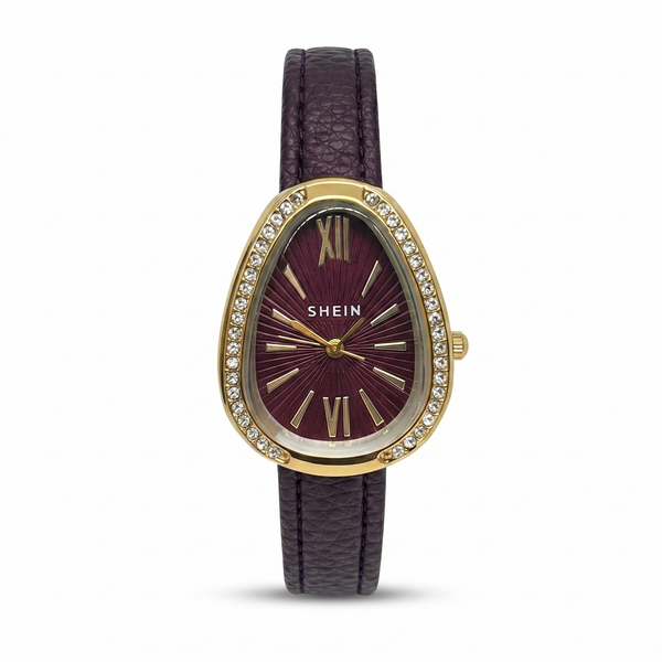 Shein diamond in burgandy