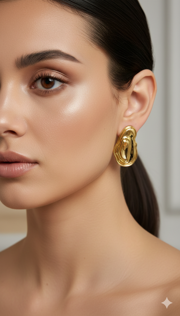 Mealt simple earrings