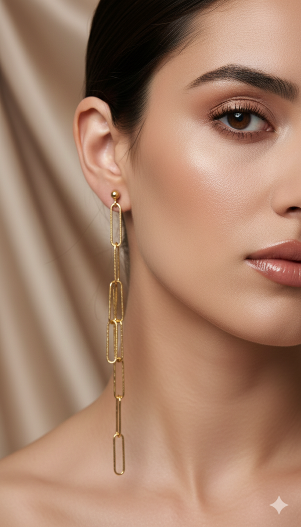 Paperclip Drop Earrings