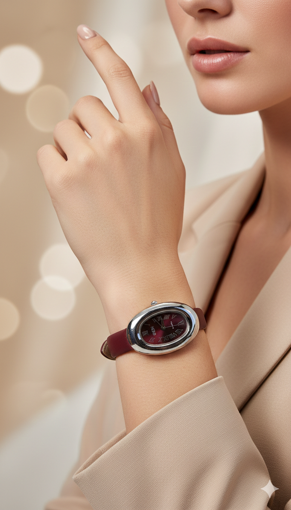 Oval burgundy 3