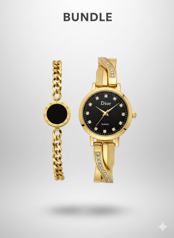 Dior in black with bracelet