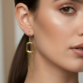 Chain drop earrings