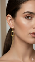 Chain drop earrings