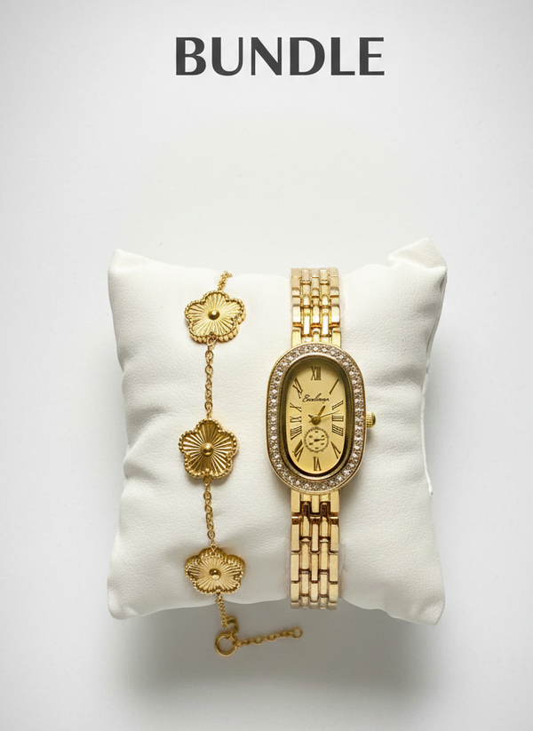 Oval gold with vanclef bracelet