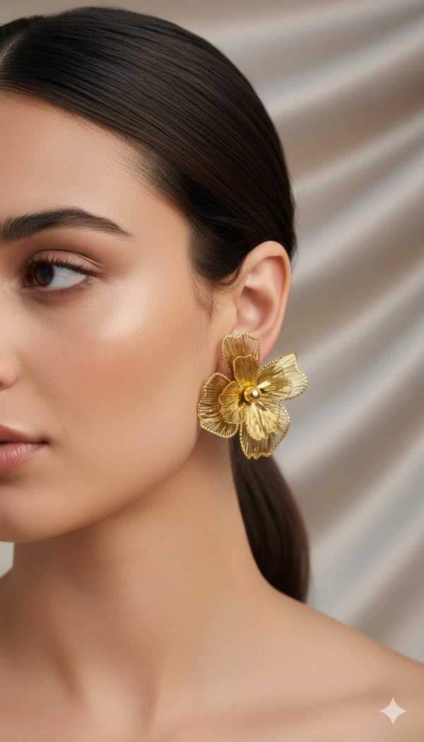 Flower earrings simple