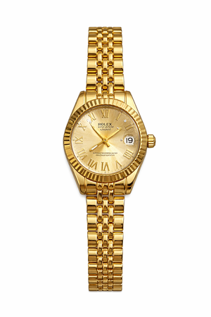 ساعة Rolex ميني باللون الذهبي