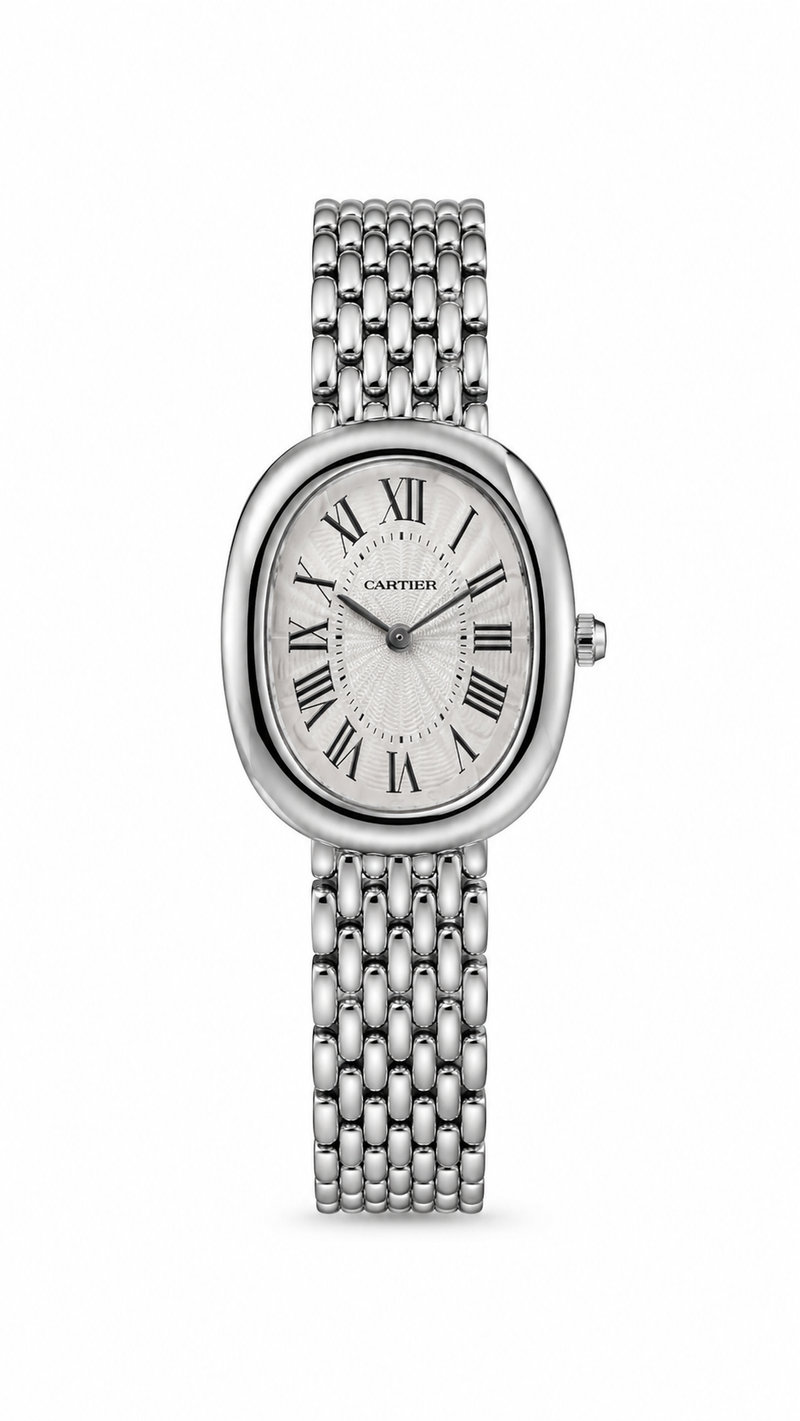 ساعة Cartier باللون الفضي