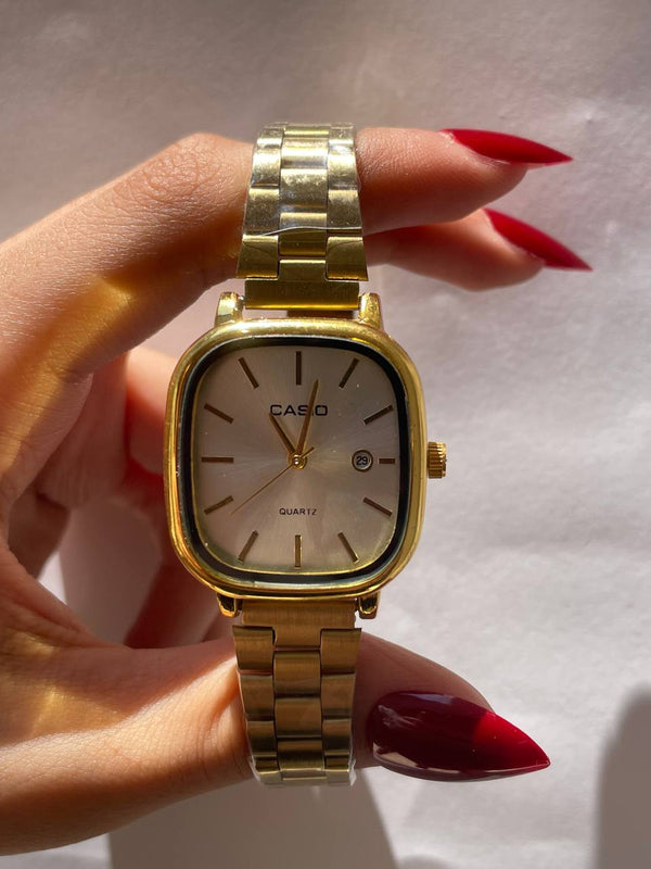 Casio gold in white