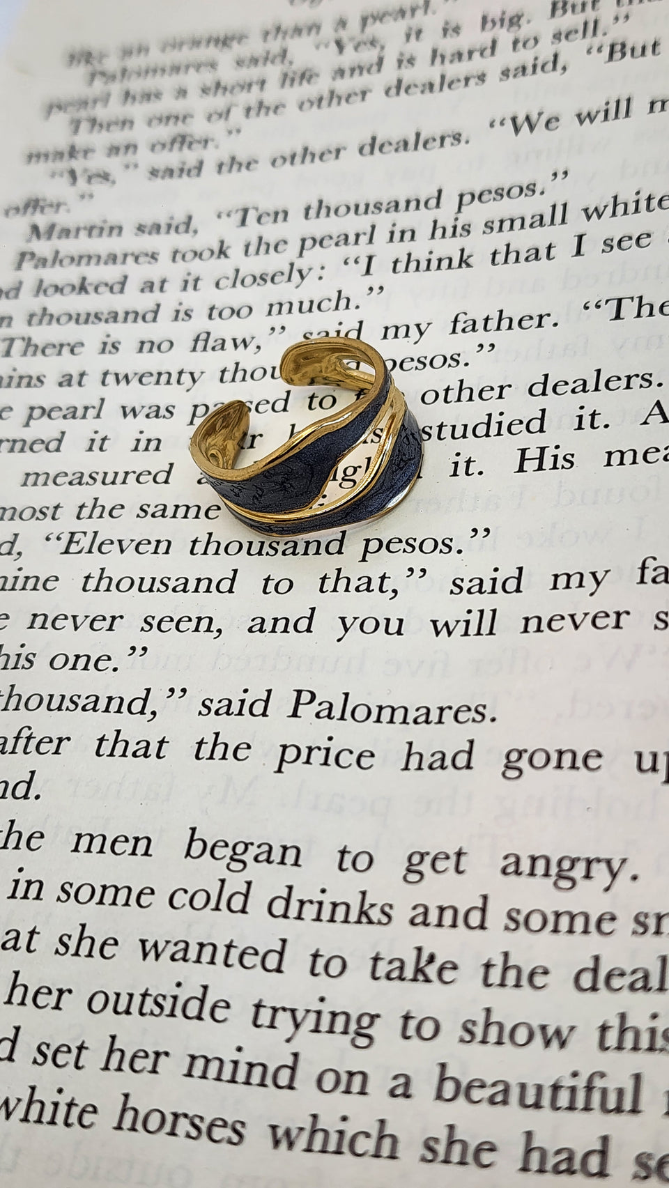 Black and white Ring