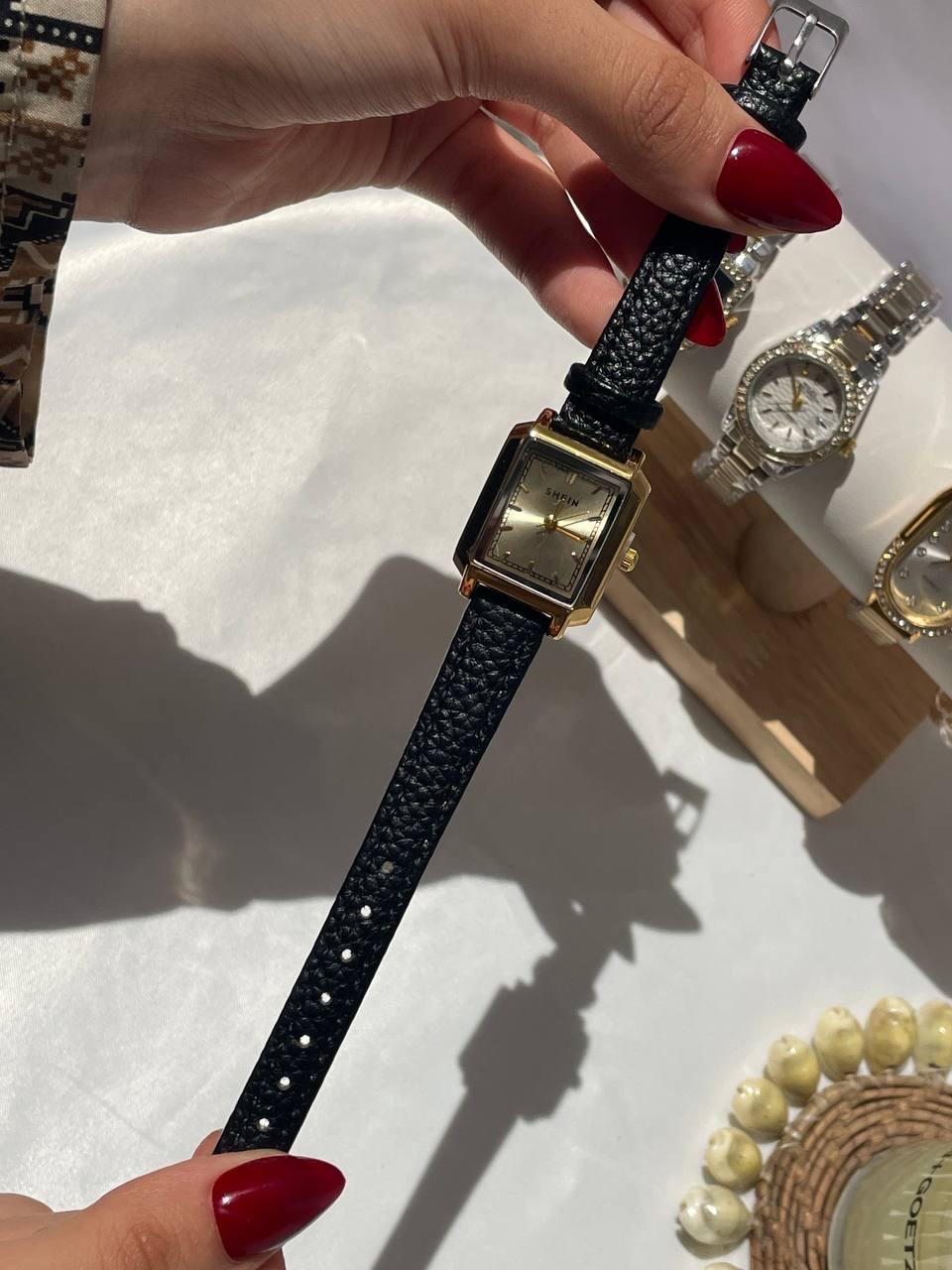 New shein square gold black