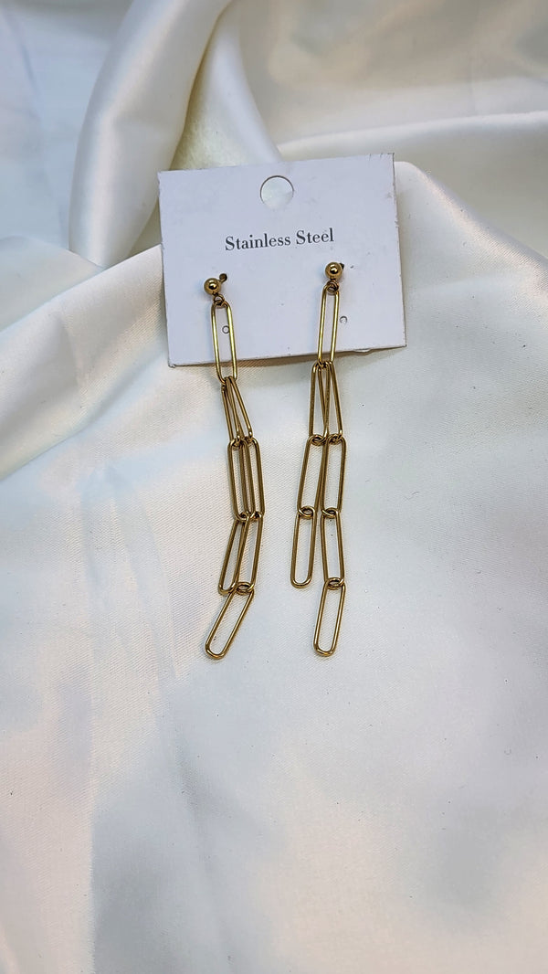 Paperclip Drop Earrings