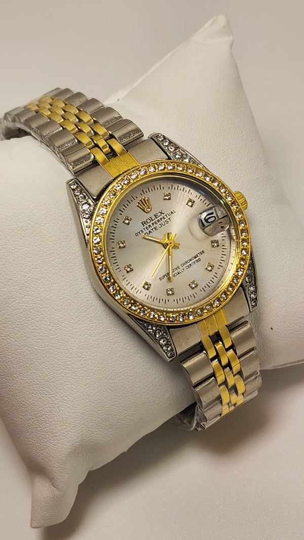 Rolex mix in white steel